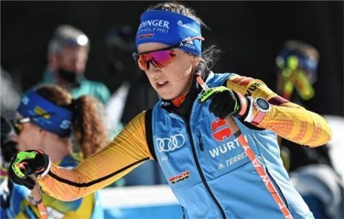 Bei Franziska Preuß geht es nach „zäher und frustrierender Zeit“ wieder bergauf.Foto DPA/Sven Hoppe