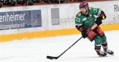 Brock Trotter, der in Garmisch sein erstes Tor erzielte, spielt auch gegen Weiden wieder. Foto Hans-Jürgen Ziegler