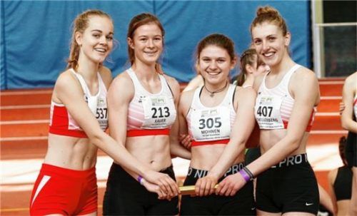 Bronze holte die Frauen-Staffel vom TSV 1860 Rosenheim: Sophia Wessendorf, Miriam Kauer, Anne Mohnen und Ida Schellenberg. Fotos udwig Stuffer