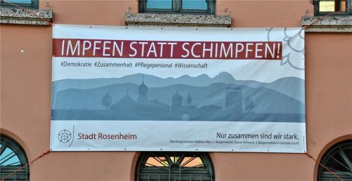 Der Slogan auf den Bannern ist griffig, aber ob er Überzeugungsarbeit leistet, ist fraglich. Foto Schlecker