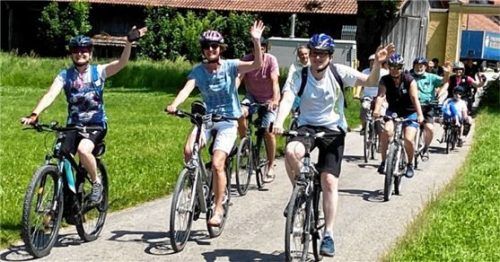 Die Bruckmühler traten über drei Wochen lang mit großem Elan und großer Begeisterung in die Pedale.