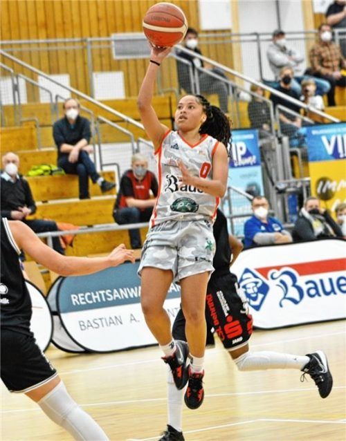 Miyah Barnes erzielte in Nördlingen 23 Punkte für Wasserburg. Foto Gabi Hörndl