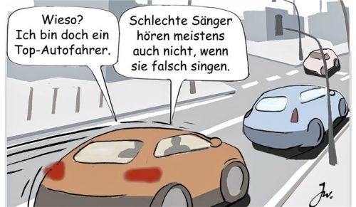 Selbstüberschätzung hinter dem Steuer. Foto Autoren-Union Mobilität/Goslar Institut