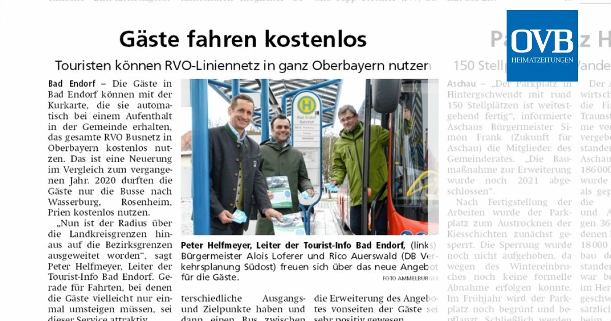 G ste Fahren Kostenlos OVB Heimatzeitungen