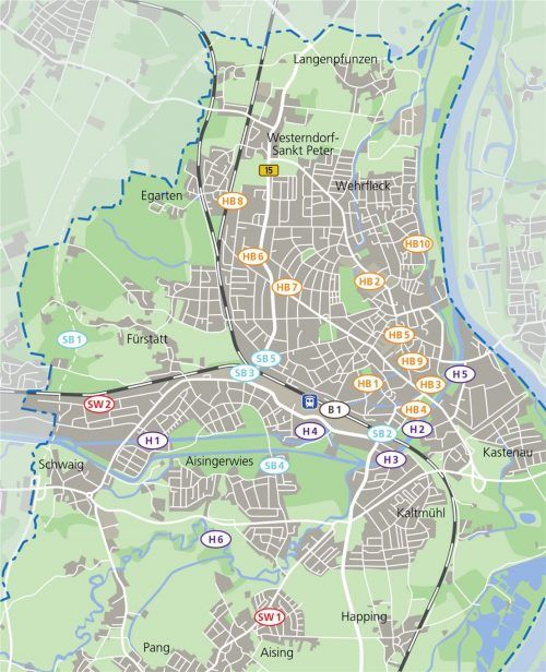 Eine Übersicht über die Baustellen und Bauarbeiten, die momentan in der Stadt Rosenheim laufen. Klinger