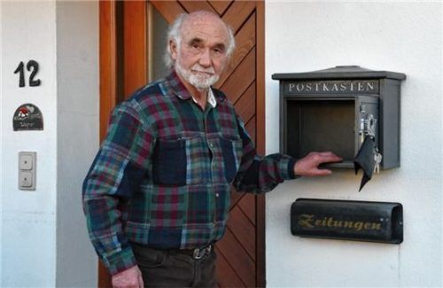 Günter Wagners Briefkasten ist in den vergangenen Wochen vermehrt leer geblieben. Foto Schlecker
