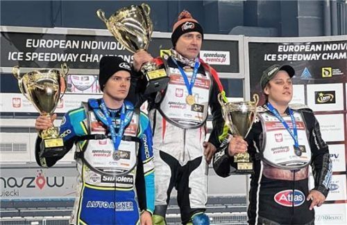 Starke Leistung: Luca Bauer (links) aus Reit im Winkl wurde EM-Gesamtzweiter hinter Harald Simon (Mitte) aus Österreich und vor Jimmy Olsen aus Schweden.Foto Bauer