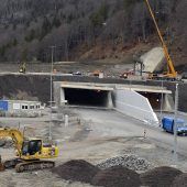 Tunnel Oberau vor Eröffnung
