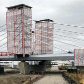 Die Aicherparkbrücke nimmt immer mehr Gestalt an