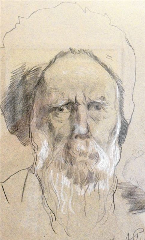 „Alter Tscherkesse“, Porträt von Franz von Roubaud. Foto re