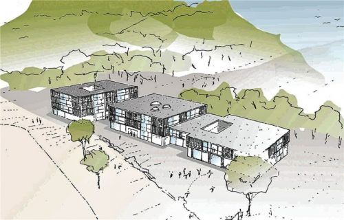 Der derzeitige Planungsentwurf des neuen Schulzentrums in Bad Endorf.  Krug Grossmann Architekten/ Klinger