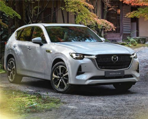 Der neue Mazda CX-60 in der Sonderfarbe Rhodium White.Foto Mazda