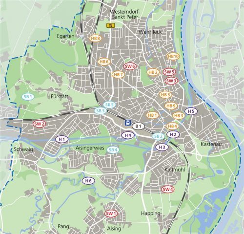 Eine Übersicht über die Baustellen und Bauarbeiten, die momentan in der Stadt Rosenheim laufen. Klinger