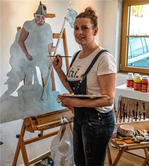 In der Werkstatt der Malerin Martina Hauser werden regionale Motive künstlerisch umgesetzt.Foto Nitzsche
