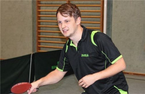 Markus Zenefels siegte gegen Töging unter anderem im Spitzenpaarkreuz.Foto Huber