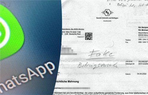 Neue Betrugsmaschen: Über den Messenger-Dienst Whatsapp versuchen Kriminelle derzeit genauso Menschen in der Region abzuzocken wie mit fingierten Mahnschreiben. Klinger