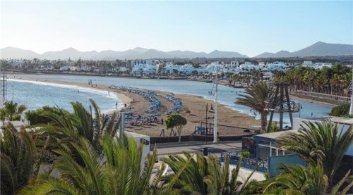 Palmen und blaues Meer: die Strände von Lanzarote stehen in deutlichem Kontrast zum kargen Inland.Fotos Friedrich