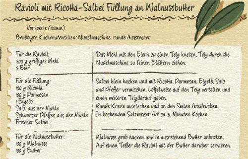 Ravioli mit Ricotta-Salbei-Füllung an Walnussbutter: Von diesem Rezept von Marion Lokodi war selbst TV-Koch Steffen Henssler begeistert. Klinger
