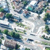 Die Mangfallstadt aus der Luft