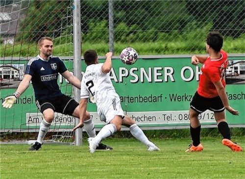 Auf Westerndorfs Torwart Simon Rott wird es auch im Relegations-Rückspiel in Berg wieder ankommen.Foto Ziegler