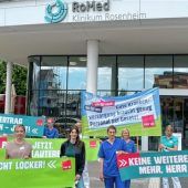 Leiser Protest in der Mittagspause