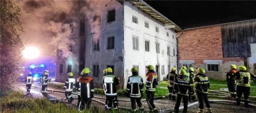 Der Feuerwehren hatten den Brand, der vermutlich in der Küche ausgebrochen ist, rasch unter Kontrolle.Foto  Ammelburger