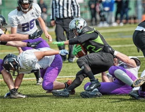 Die Rosenheim Rebels mussten sich trotz harten Kampfes gegen Passau geschlagen geben.Foto Alexander Gerhardt