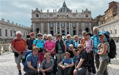 Endlich am Ziel: der Petersdom in Rom.