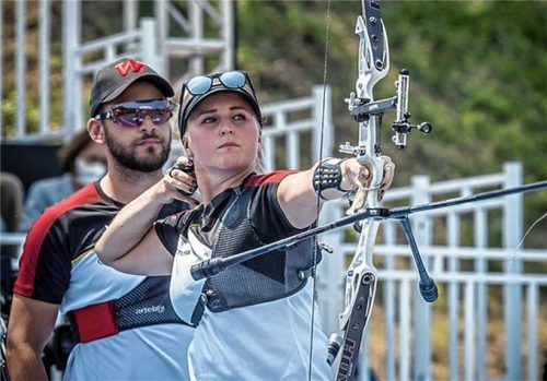Katharina Bauer und Felix Wieser gewannen Mixed-Gold beim Weltcup in Südkorea. Foto WorldArchery.org