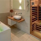 Smartes Bad mit eigener Sauna