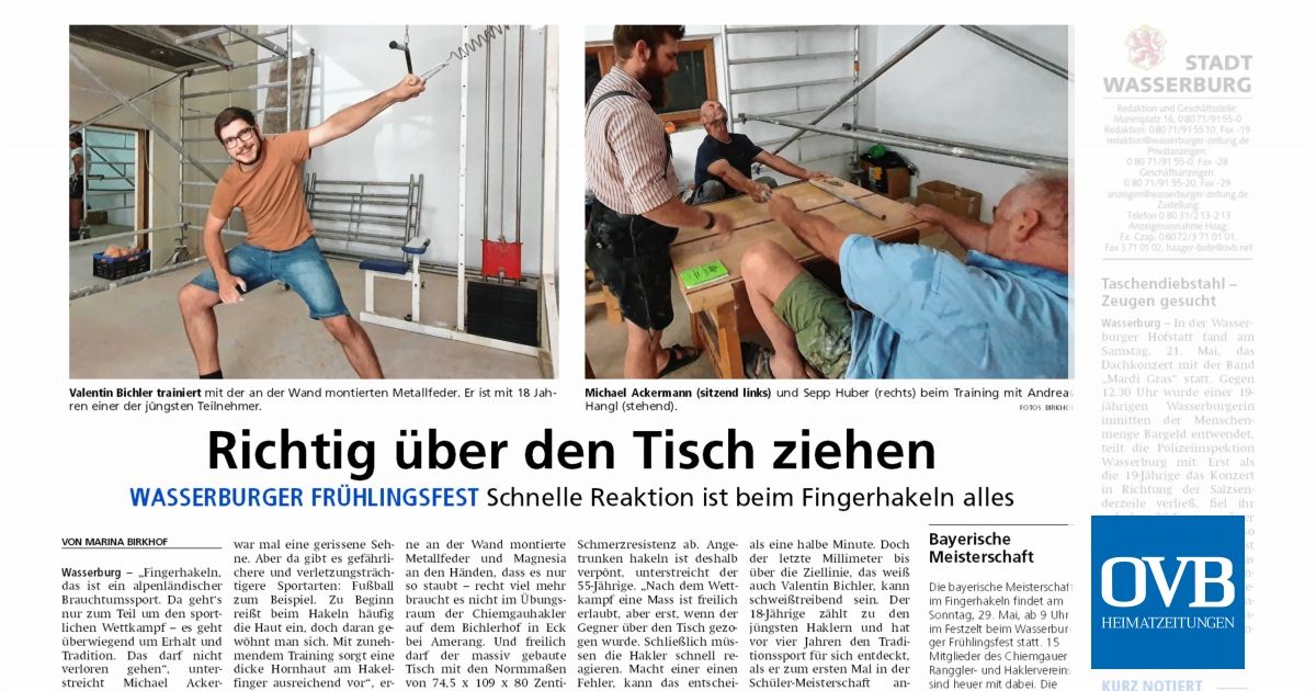 Richtig über den Tisch ziehen OVB Heimatzeitungen Richtig über den Tisch ziehen OVB Heimatzeitungen