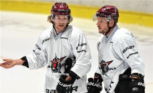 Weiter in Rosenheim: Aaron Reinig (links) und Steffen Tölzer. Foto Hans-Jürgen Ziegler