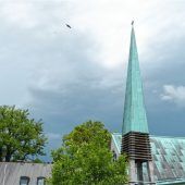 Dramatischer Himmel vor dem Gewitter
