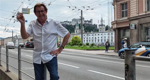 Als einer der ersten Nutzer des Stadtbus-9-Euro-Tickets schickte Kolbermoors Zweiter Bürgermeister Dieter Kannengießer einen „Fotobeleg“ von seiner Fahrt nach Salzburg. Foto re