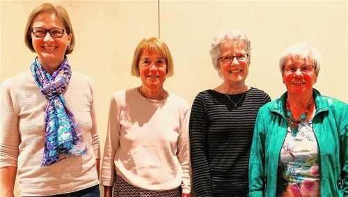 Wiedergewählt in den Vorstand: (Von links) Elfi Eiblwieser, Marianne Stohrer, Karin Brummer und Doris Thiessen.Foto Weltladen