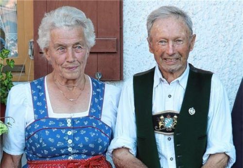 Der Jubilar Georg Aicher mit seiner Frau Rita.Foto Rehberg