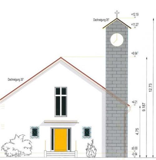Der neue Turm wird 13 Meter hoch, zwei Meter breit und 1,50 Meter tief sein. Foto  Stadtverwaltung