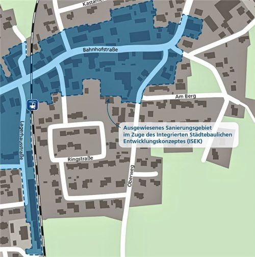 Für das Ortsgebiet entlang der Bahnhof- und Lagerhausstraße soll ein Integriertes Städtebauliches Entwicklungskonzept, kurz: ISEK, aufgestellt werden. Klinger