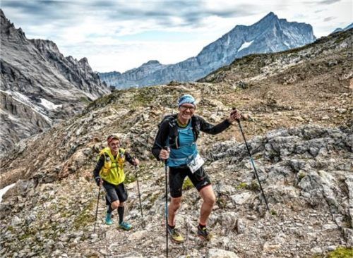 Gut gelaunt: Christian Schreiner aus Götting (rechts) und der Rosenheimer Armin Bernard.Foto privat