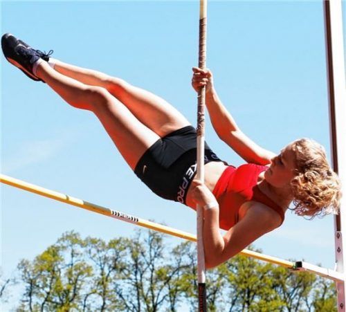 Julia Pauker vom TSV Wasserburg überraschte in der Jugend W15 als Siebte.Foto Ludwig Stuffer