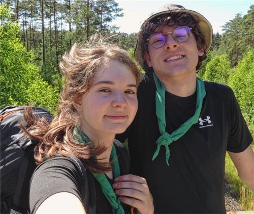 Katharina Reischl und Jonas Stockmeier beim Vorbereitungswochenende. Foto privat