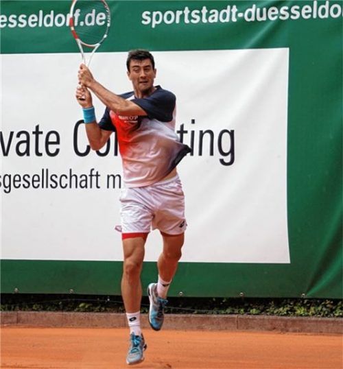 Sebastian Ofner verlor gegen den Ex-Rosenheimer Daniel Galan knapp im Match-Tiebreak. Foto Bastian Rapp
