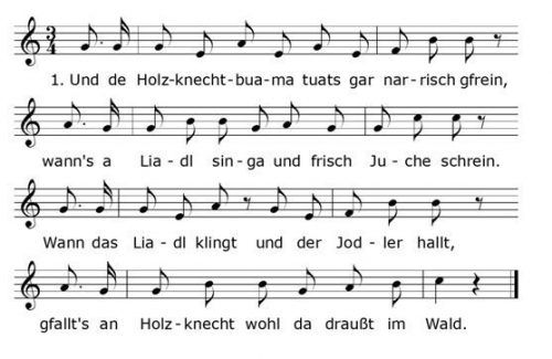 Seit den 1930er-Jahren ist das Lied über die „Holzknechtbuama“ bekannt. re