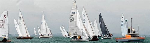50 Boote starteten beim Weitsee-Rennerts des WV Fraueninsel.Foto Gerhard Niessen