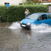 Überschwemmung im Landratsamt