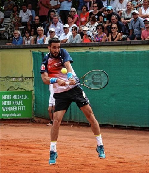 Damir Dzumhur musste sich diesmal im Spitzeneinzel geschlagen geben.Foto Bastian Rapp