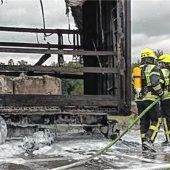 Stau durch Lkw-Brand