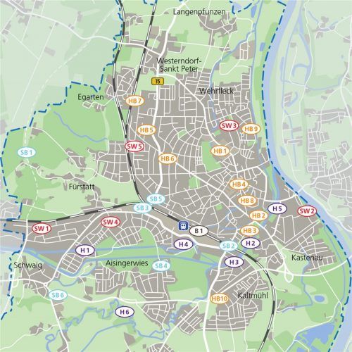 Eine Übersicht über die Baustellen und Bauarbeiten, die momentan in der Stadt Rosenheim laufen. Klinger