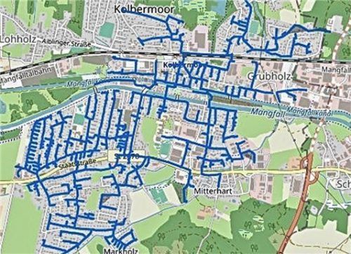Fast flächendeckend ist das Erdgasnetz in Kolbermoor. Bis Februar 2022 wurde Erdgas als umweltschonendste Energieversorgung intensiv ausgebaut. Foto INNergie