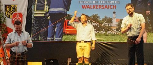 Für zahlreiche Lacher sorgte das Trio Schleudergang: (von links) Roland Stetter, Florian Weinmann und Raimund Pauli. Foto Sutherland